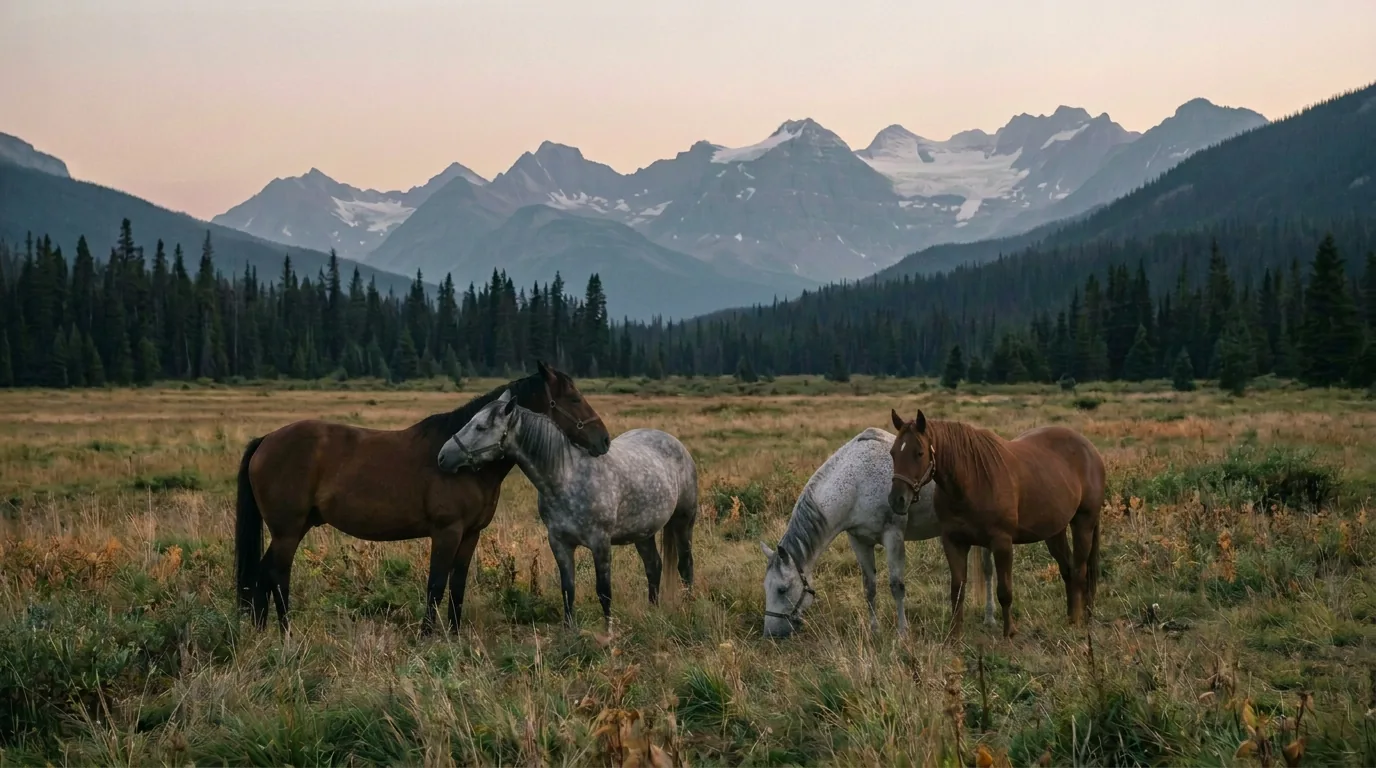 Chevaux en liberté, Les Chevaux des Crêts, Isère